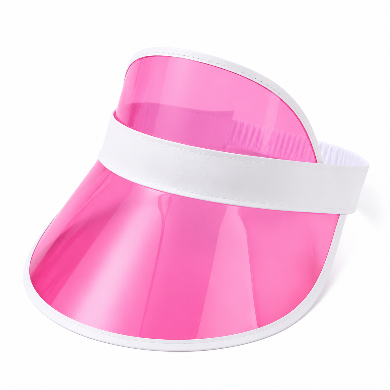 Custom PVC Transparent Sun Visor Cap with Adjustable Strap
