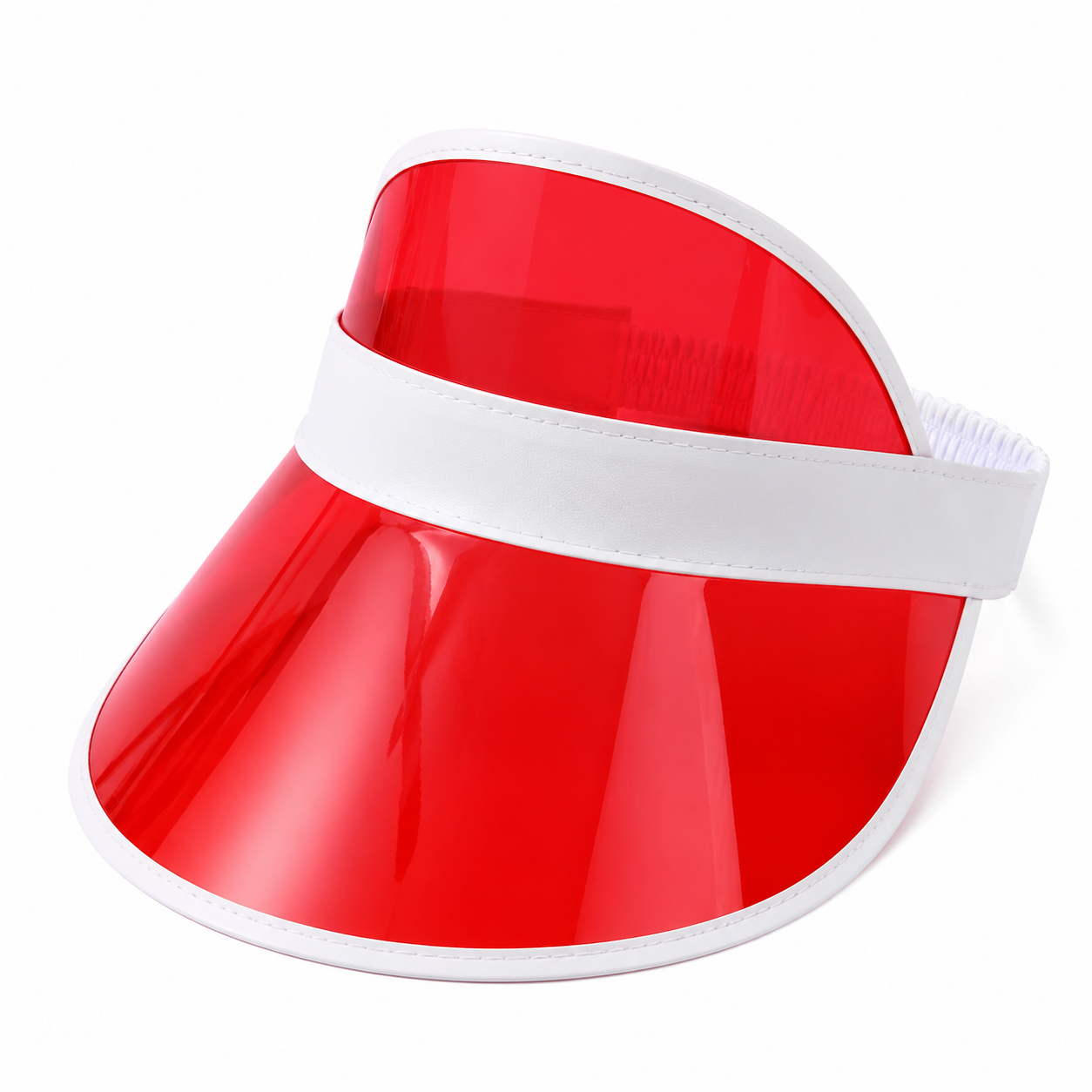 Custom PVC Transparent Sun Visor Cap with Adjustable Strap