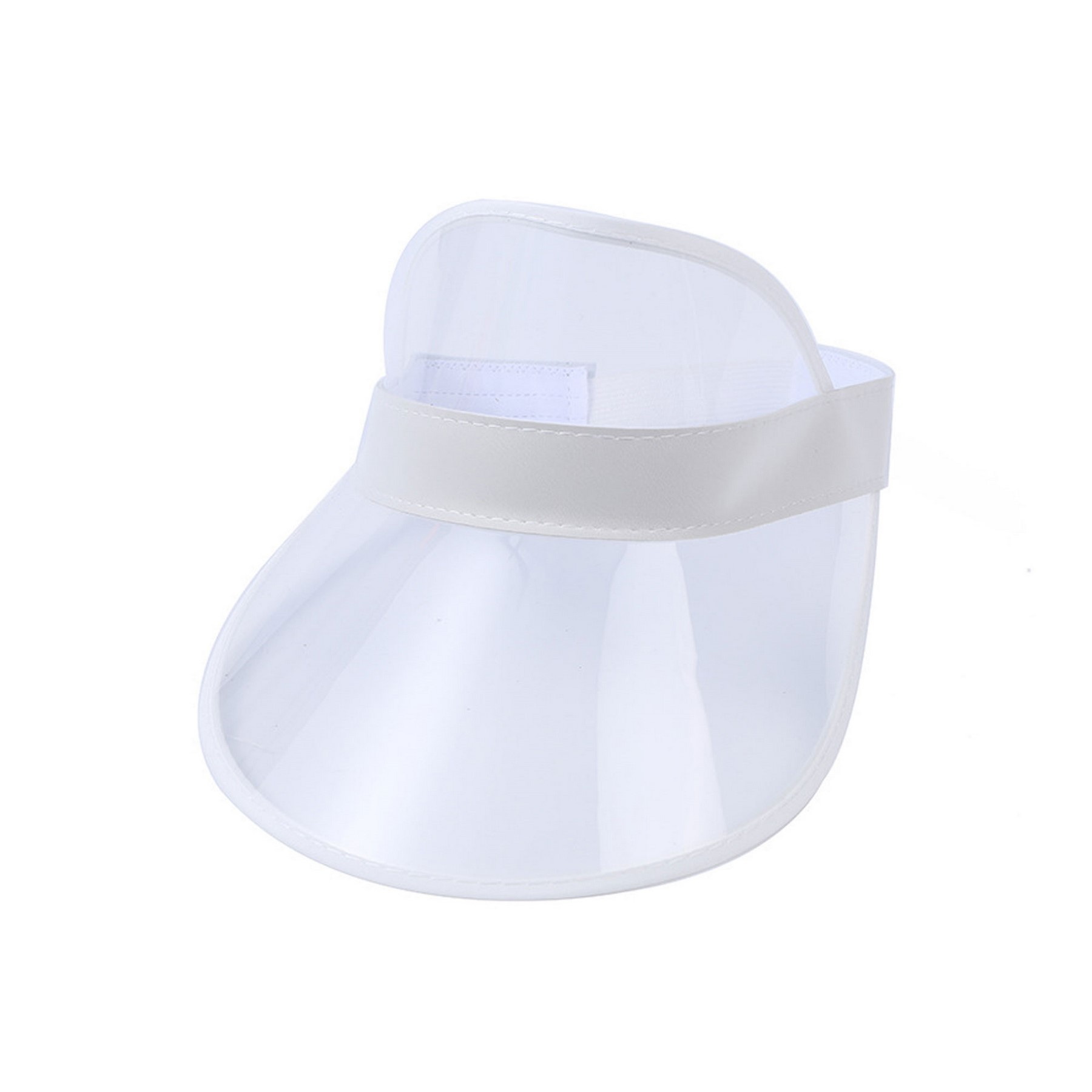Custom PVC Transparent Sun Visor Cap with Adjustable Strap