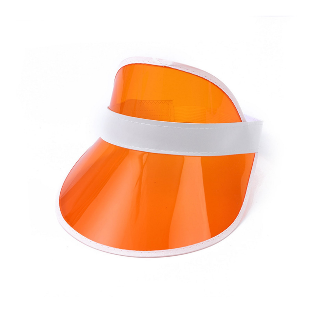 Custom PVC Transparent Sun Visor Cap with Adjustable Strap