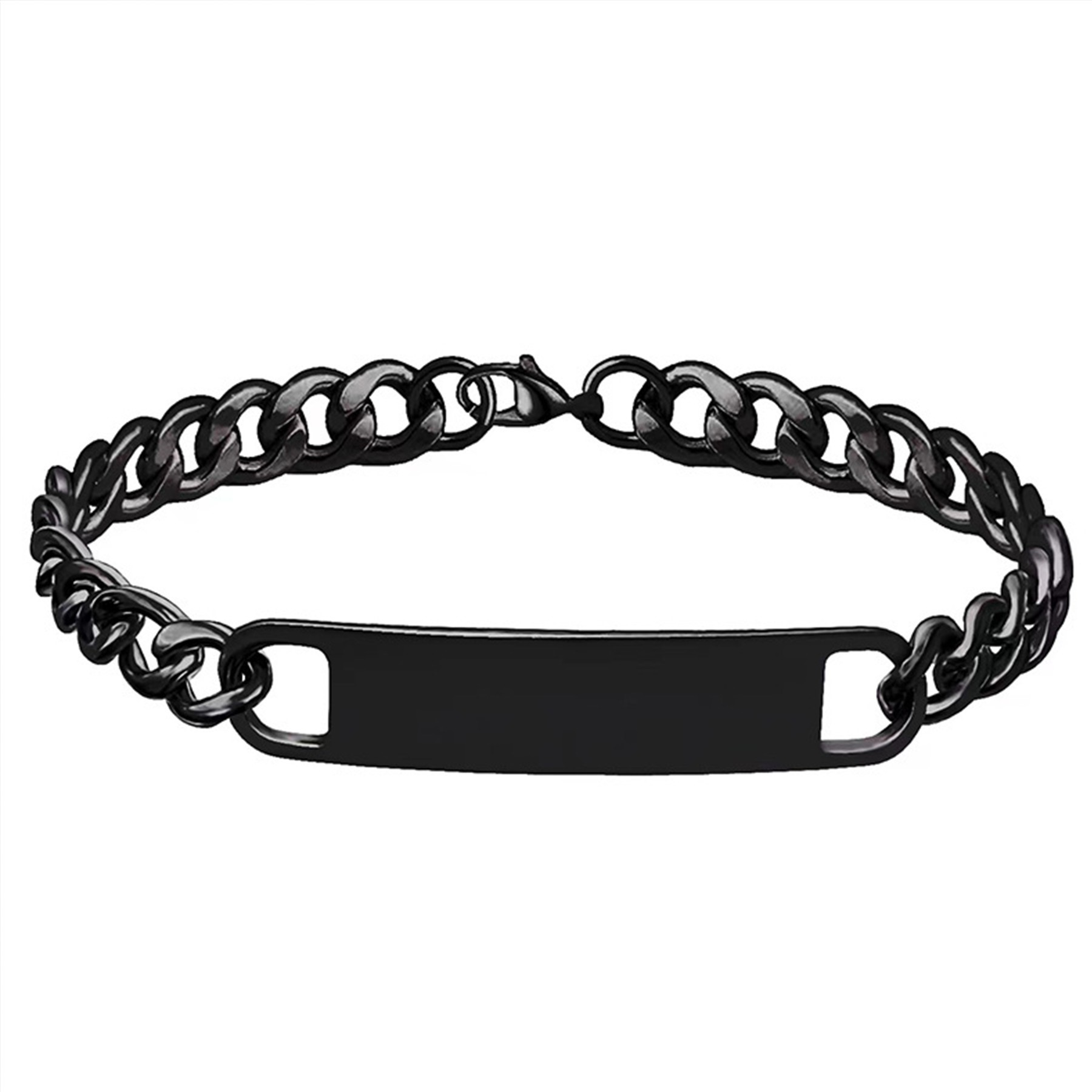 Customizable Engraved Metal Chain Link Bracelet