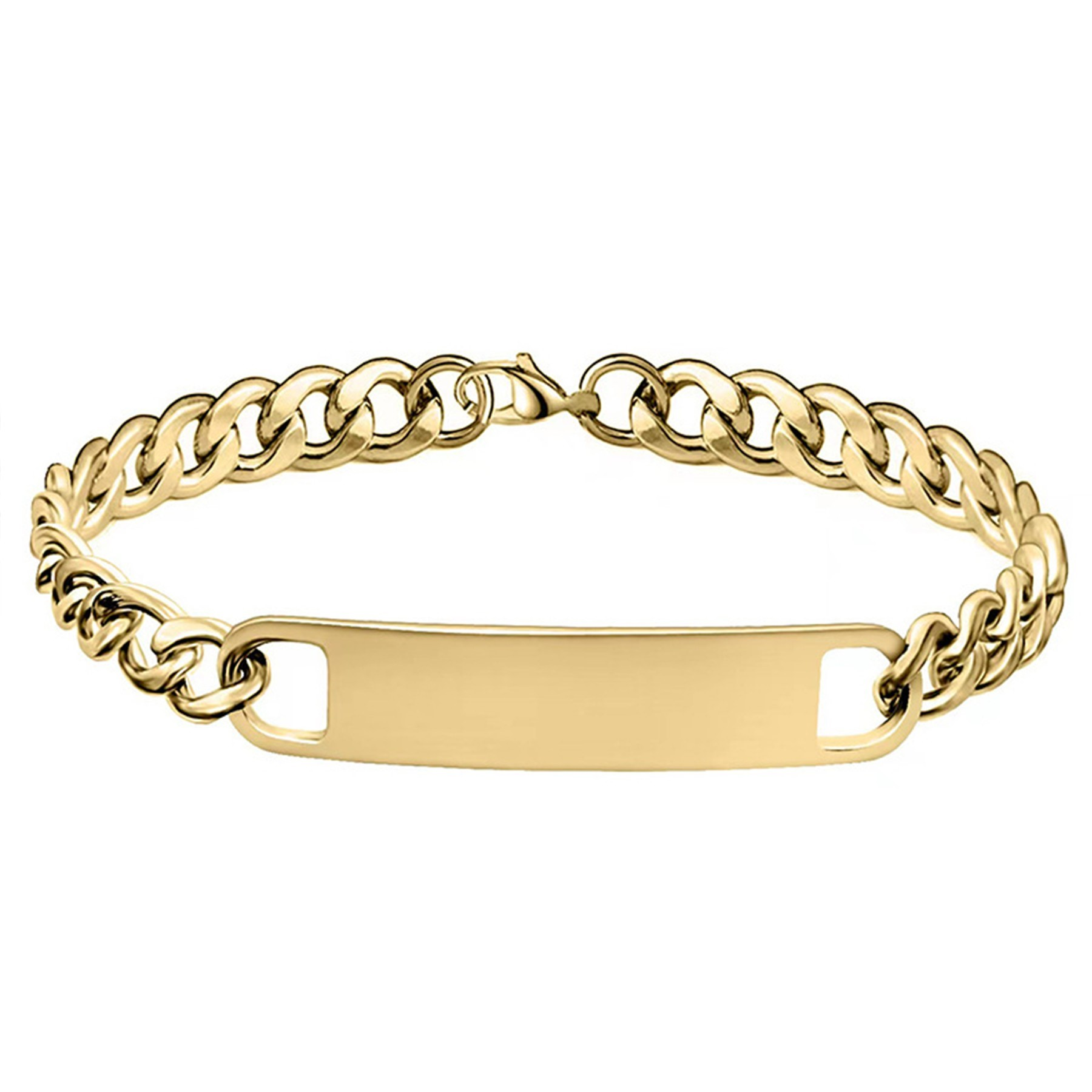 Customizable Engraved Metal Chain Link Bracelet