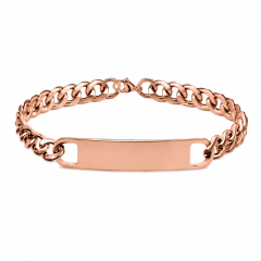 Customizable Engraved Metal Chain Link Bracelet