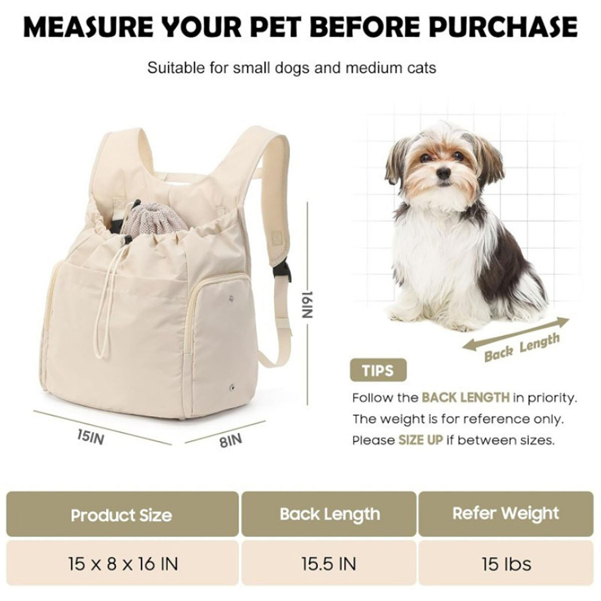 Dog Carrier Backpack for Hiking