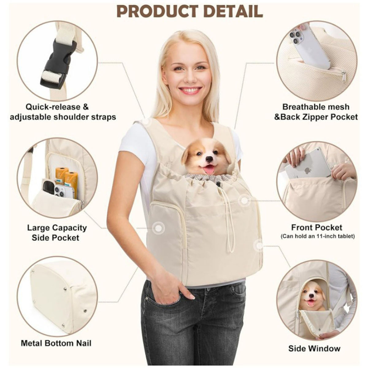 Dog Carrier Backpack for Hiking