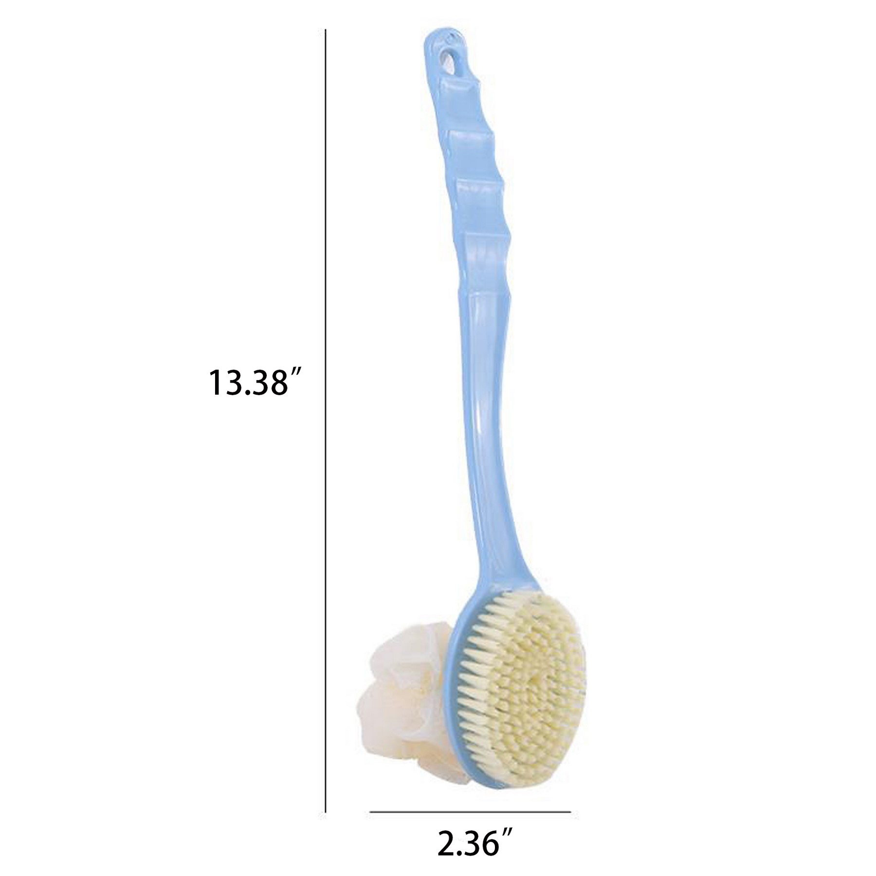 Double-Sided Long Handle Soft Bristle Bath Brush