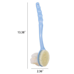 Double-Sided Long Handle Soft Bristle Bath Brush