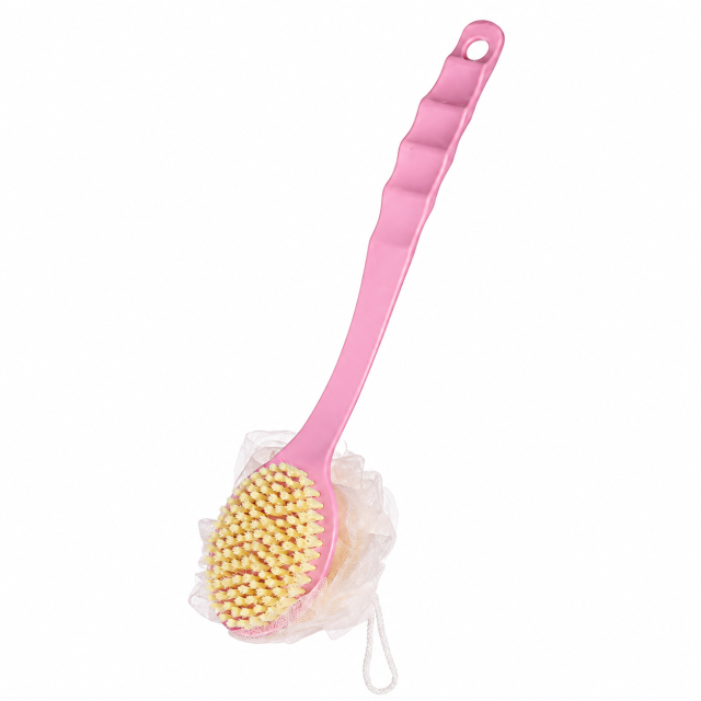Double-Sided Long Handle Soft Bristle Bath Brush