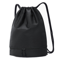 Drawstring Cinch Backpack with Shoe Compartment