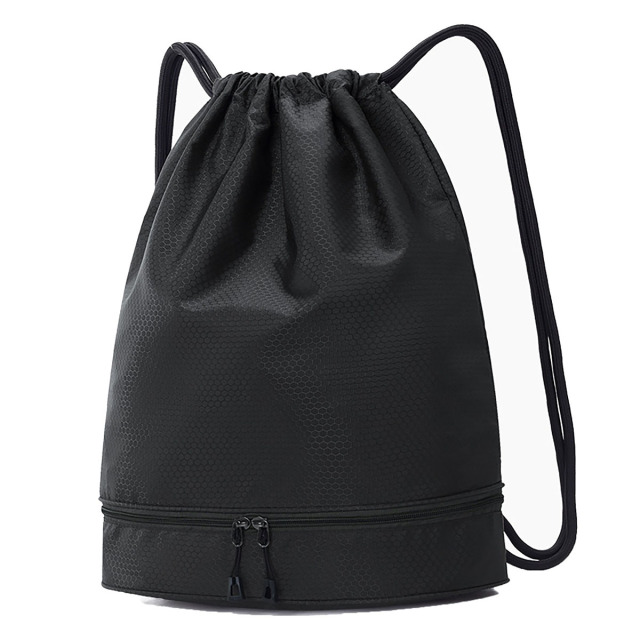 Drawstring Cinch Backpack with Shoe Compartment