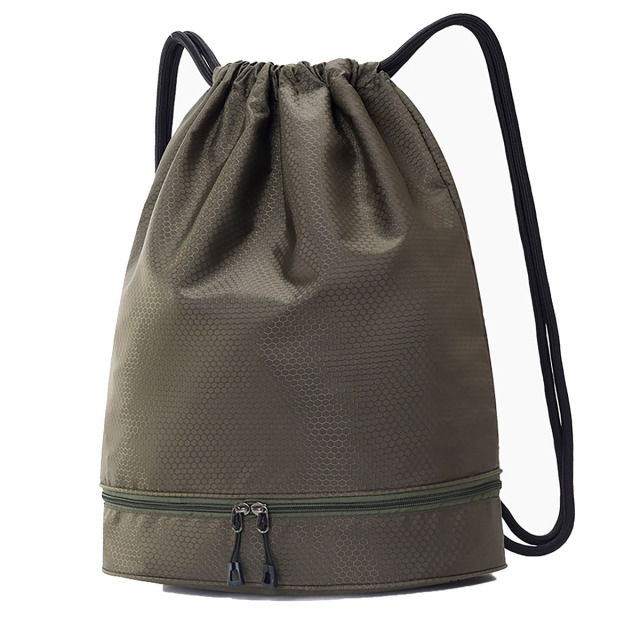 Drawstring Cinch Backpack with Shoe Compartment
