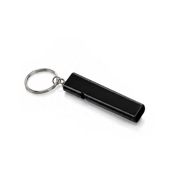 Dual Tube Aluminum Whistle Keychain