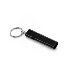 Dual Tube Aluminum Whistle Keychain