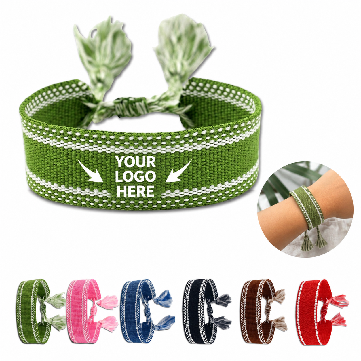 Embroidered Adjustable Friendship Bracelet