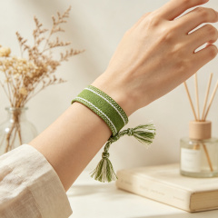 Embroidered Adjustable Friendship Bracelet