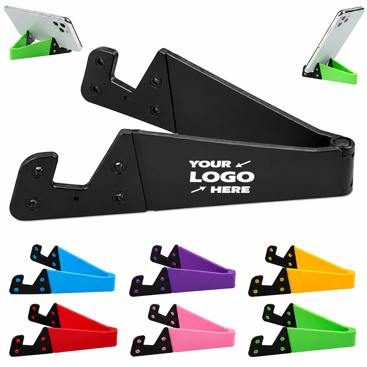 Foldable Adjustable V-Shape Smartphone Stand With Swivel Hinge Design