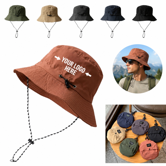 Foldable Outdoor Wide Brim Bucket Hat