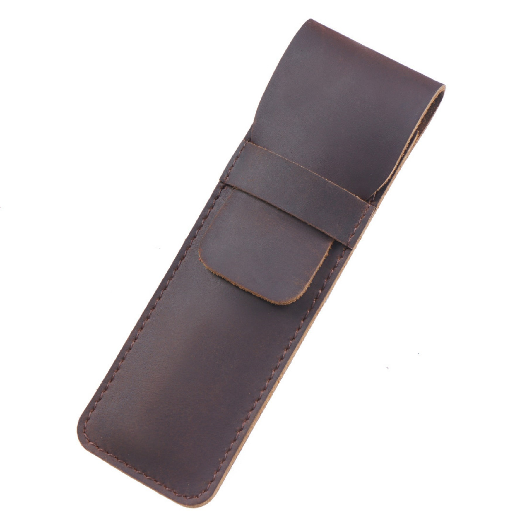 Genuine Cowhide Leather Pencil Holder Case