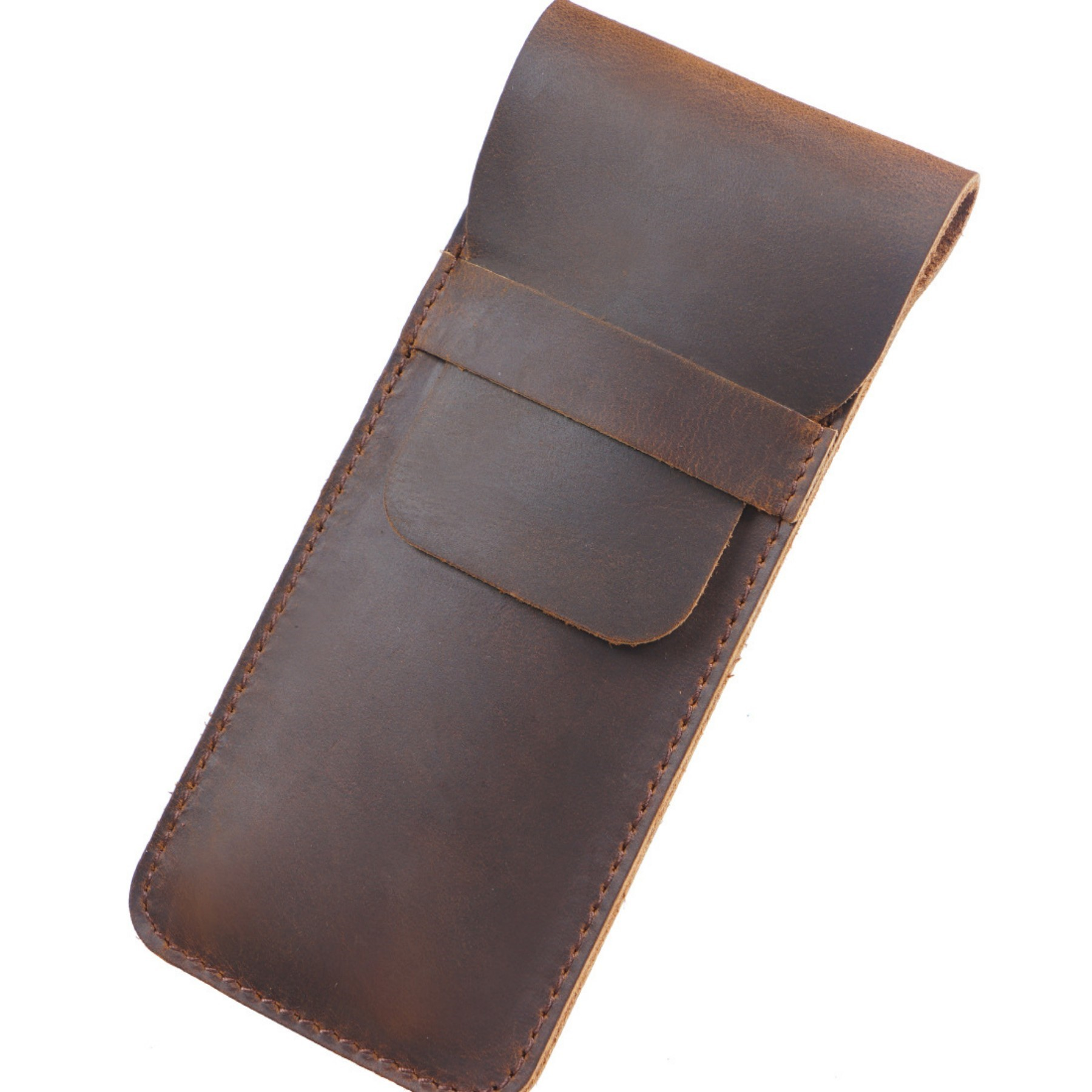 Genuine Cowhide Leather Pencil Holder Case