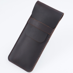 Genuine Cowhide Leather Pencil Holder Case