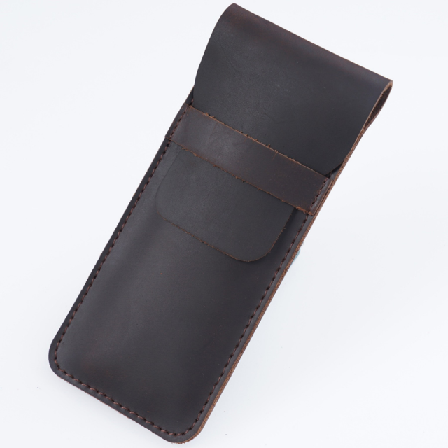 Genuine Cowhide Leather Pencil Holder Case