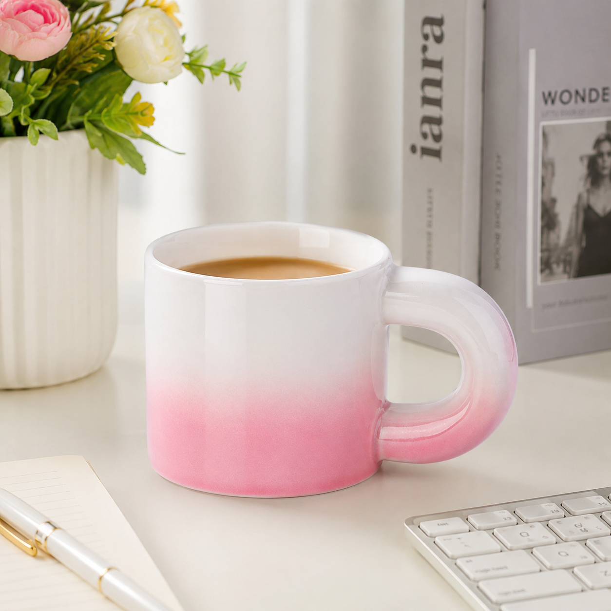 Gradient Glazed Ceramic Coffee Mug