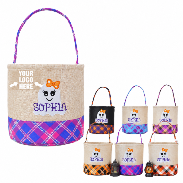 Halloween Canvas Storage Basket With Festive Pattern