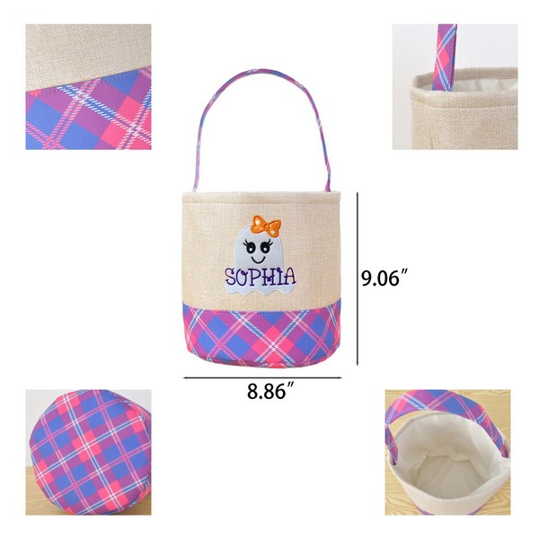 Halloween Canvas Storage Basket With Festive Pattern