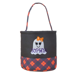 Halloween Canvas Storage Basket With Festive Pattern