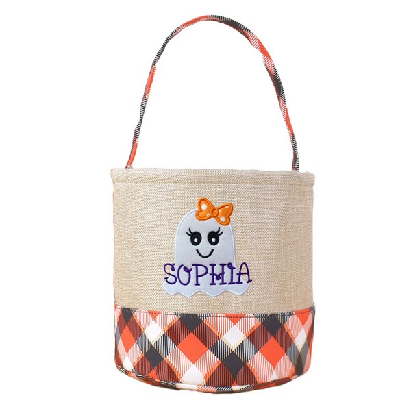 Halloween Canvas Storage Basket With Festive Pattern