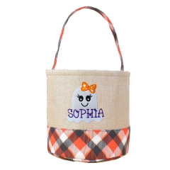 Halloween Canvas Storage Basket With Festive Pattern