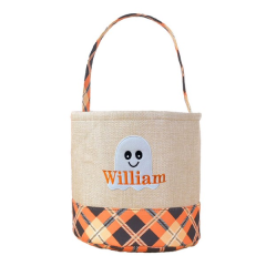 Halloween Canvas Storage Basket With Festive Pattern