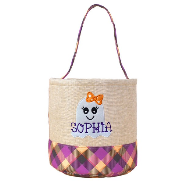 Halloween Canvas Storage Basket With Festive Pattern
