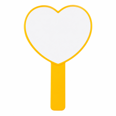 Heart-Shaped Plastic Handheld Travel Mirror