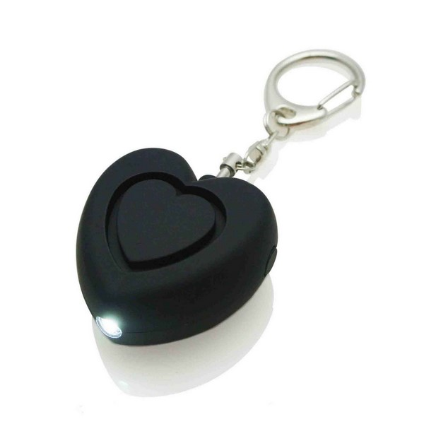 Heart Shape Portable Safety Alarm Keychain