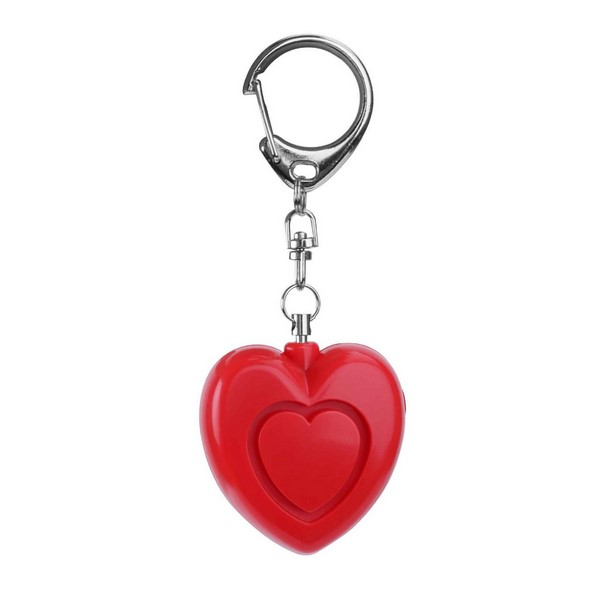 Heart Shape Portable Safety Alarm Keychain