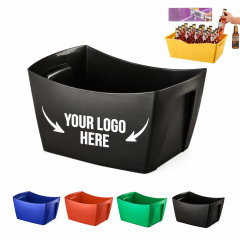 Heavy-Duty Plastic Beer Ice Bucket with Handle