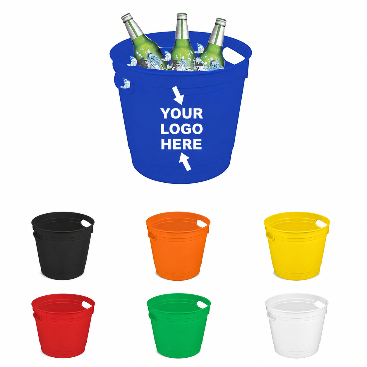Insulated Plastic Party Ice Bucket with Handles