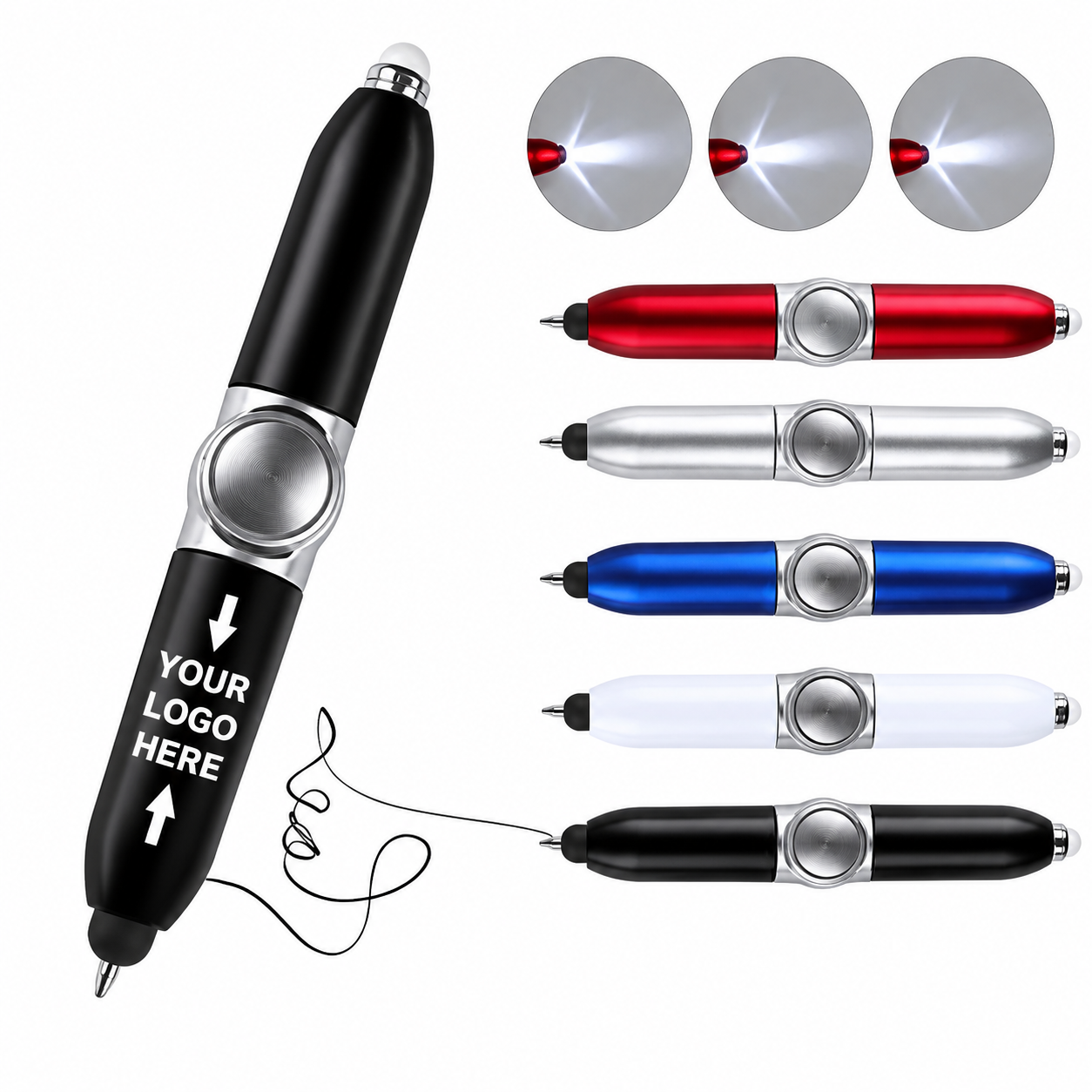 LED Fidget Spinner Light Pen