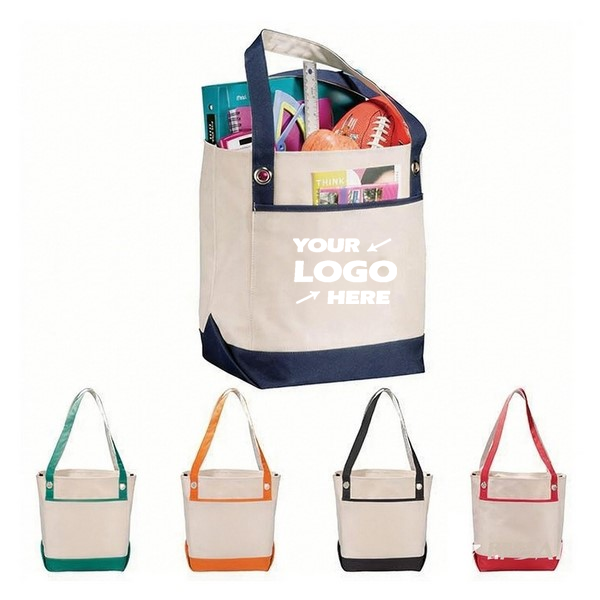 Large Capacity Canvas Tote Bag with Reinforced Straps