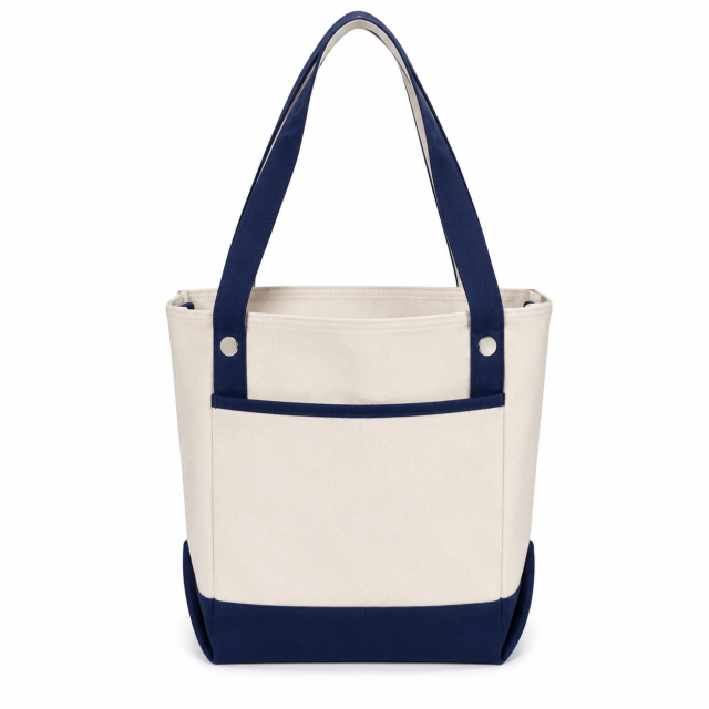Large Capacity Canvas Tote Bag with Reinforced Straps