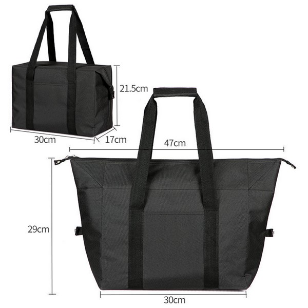 Large Capacity Insulated Lunch Cooler Tote Bag