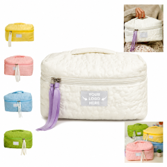 Large Capacity Quilted Cosmetic Travel Pouch