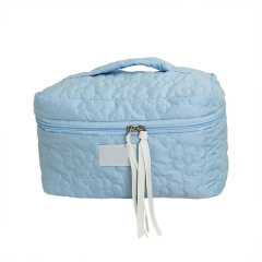 Large Capacity Quilted Cosmetic Travel Pouch