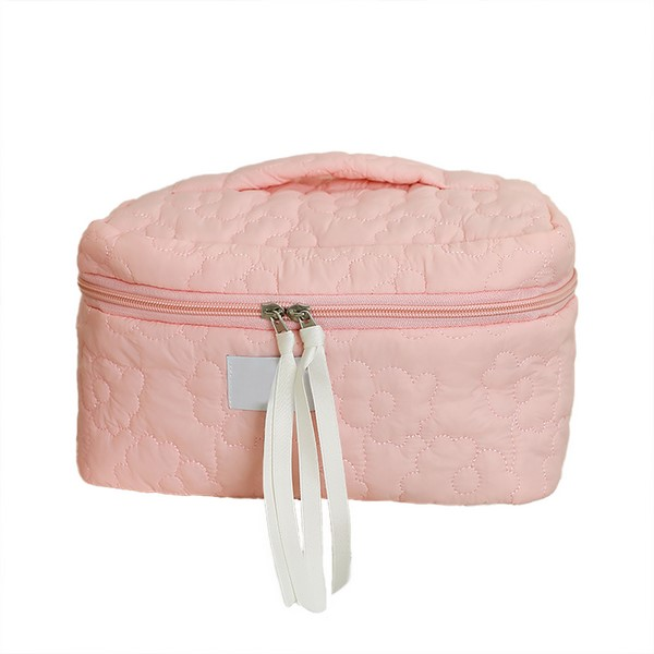 Large Capacity Quilted Cosmetic Travel Pouch