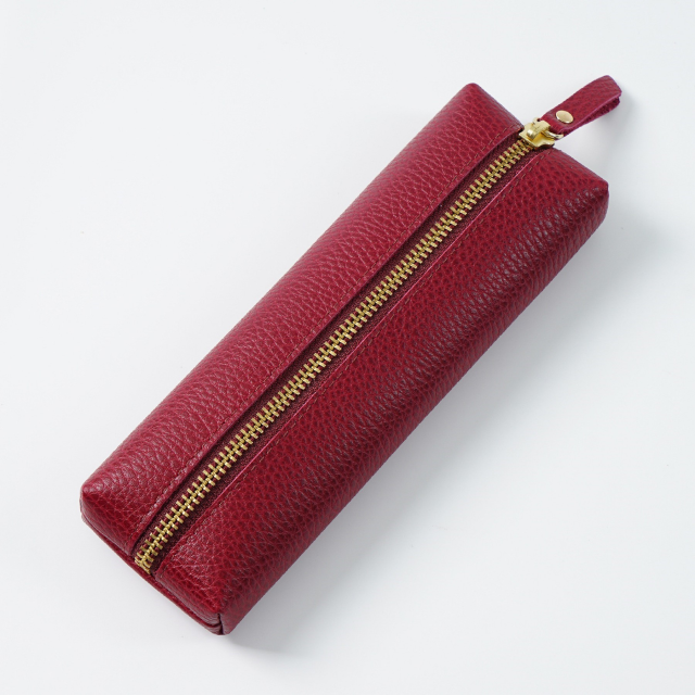 Litchi Grain Texture Leather Pencil Case