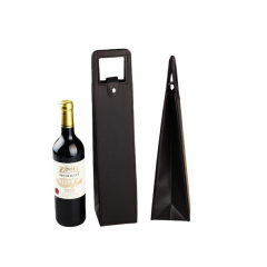 Luxury Faux Leather Single Bottle Wine Gift Bag