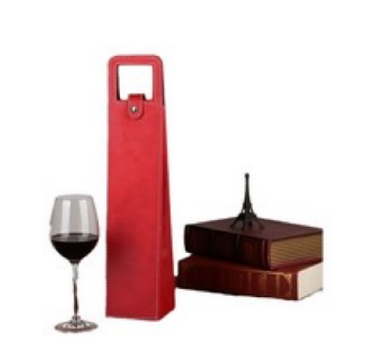 Luxury Faux Leather Single Bottle Wine Gift Bag