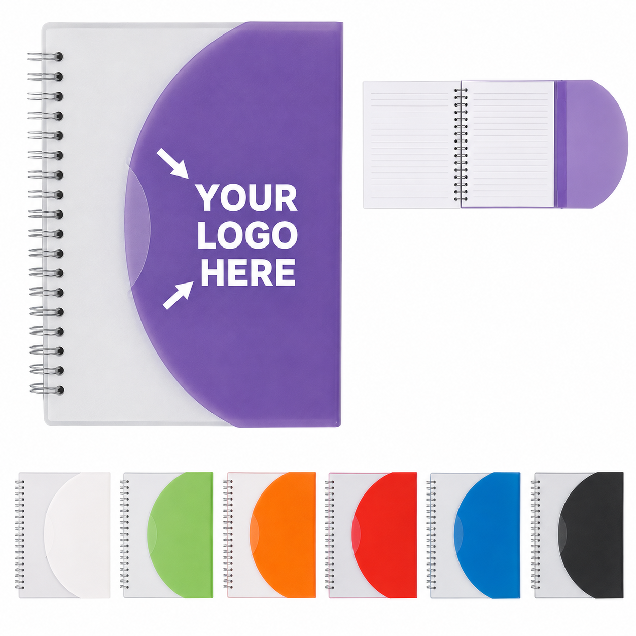 Medium Spiral-Bound Curve Notebook