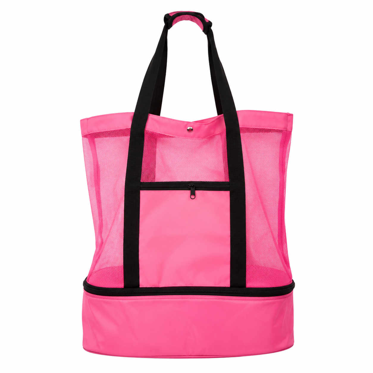 Mesh Sports Beach Tote Bag With Front Pocket